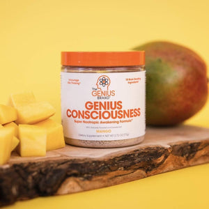 Genius Consciousness, Super Nootropic Brain Supplement Powder, Mango - Boost Focus, Cognitive Function, Concentration & Memory Booster