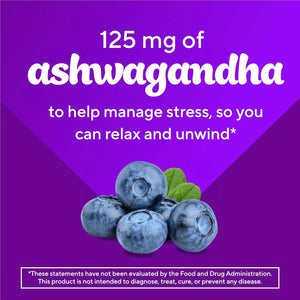 Vitafusion Ashwagandha Gummies –Clinically Shown Adaptogen Sensoril Ashwagandha 125Mg– Help Manage Stress 60 Count