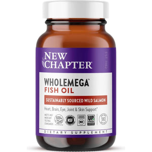 New Chapter Wholemega Fish Oil Supplement - 180 Ct, 1000Mg Softgels