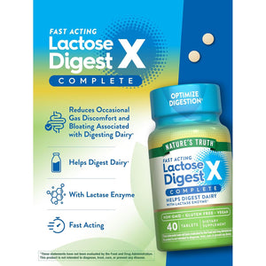 Nature'S Truth Lactose Digest Tablets with Lactase Enzyme 40 Pills