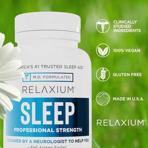 Relaxium Sleep Aid for Adults, Melatonin 5Mg with Magnesium Glycinate,30-Day Supply