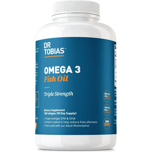 Dr. Tobias Omega 3 Fish Oil, 2000Mg Triple Strength with 800Mg EPA 600Mg DHA per Serving (90 Servings)