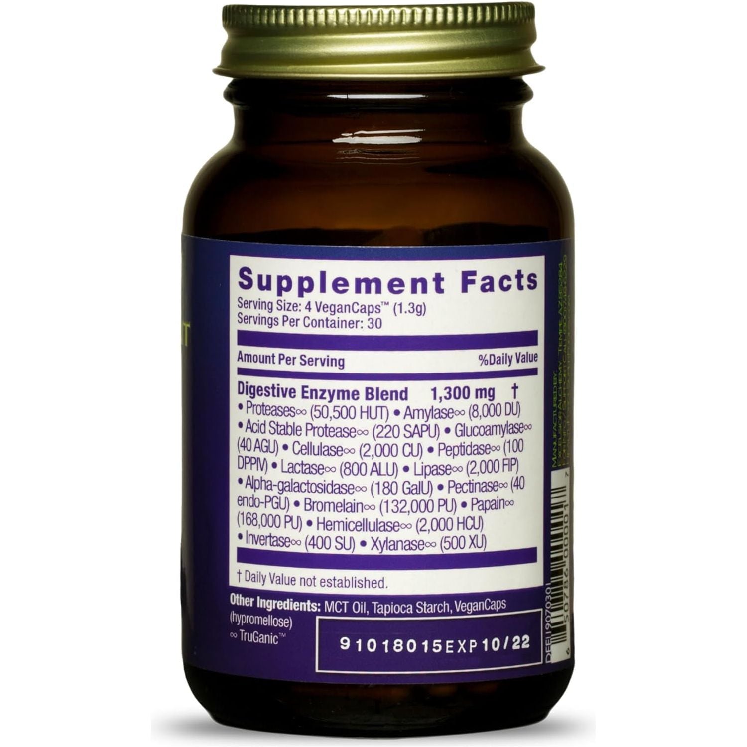 Healthforce Superfoods Digestion Enhancement Enzymes - 120 Vegan Capsules