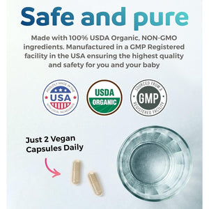 USDA Organic Lactation Supplement - Increase Milk Supply with Herbal Breastfeeding Support 60 Capsules