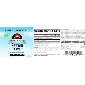 Source Naturals Serene Science Saffron Extract, for Mood Support* - 60 Tablets