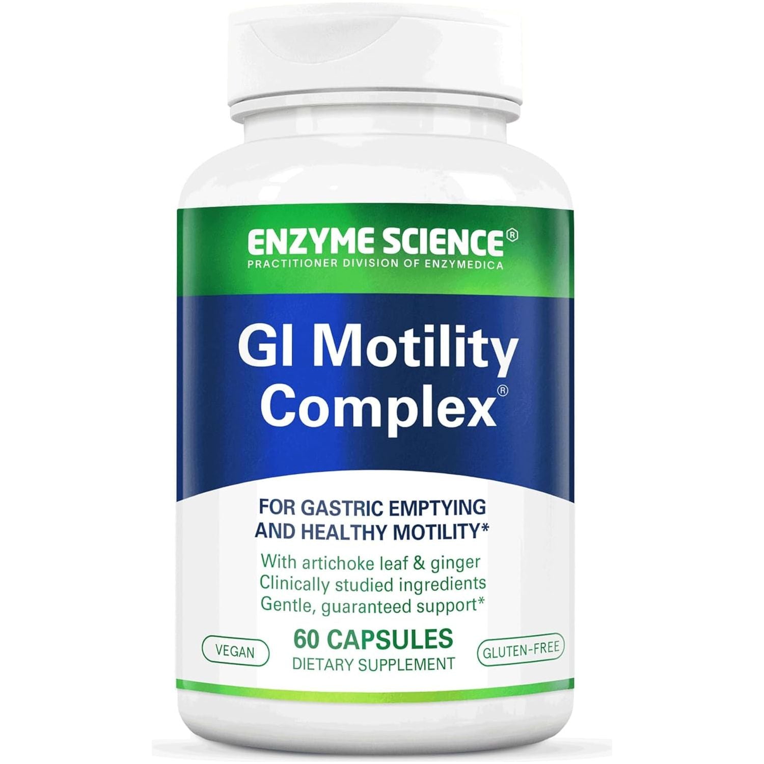 GI Motility Complex, – All Natural Digestive Enzyme Support - Aids Small Bowel and Stomach 60 Capsules