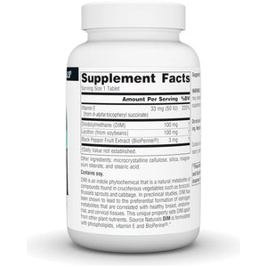 Source Naturals DIM, Diindolylmethane 100Mg with Bioperine, Vitamin E & More - 120 Tablets