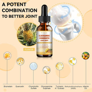 Glucosamine Chondroitin MSM Liquid Drops for Joint Health Vegan Supplements