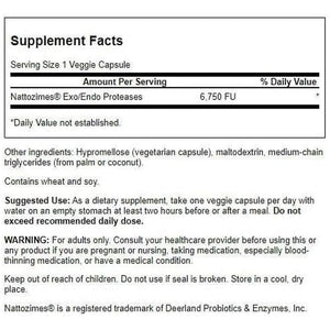 Swanson Triple-Strength Nattozimes 195 Milligrams/6750 Fu 60 Veg Capsules Enzyme