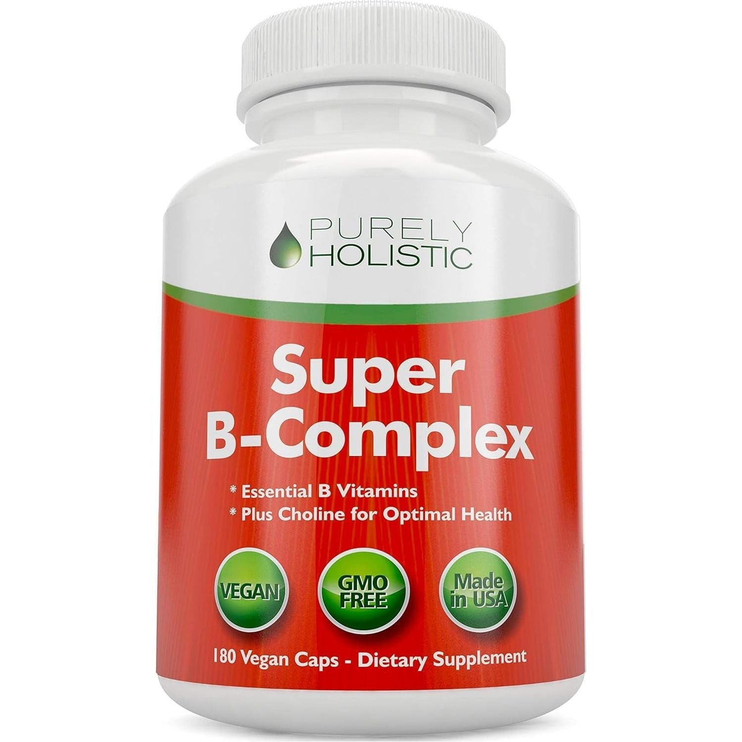 Vitamin B Complex - 8 Super B Complex Vitamins 180 Capsules - Made in the USA