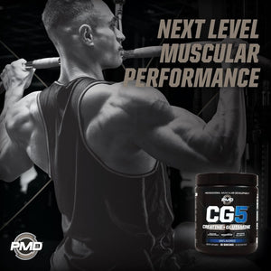 PMD Sports CG5 Premium Creatine & L Glutamine Powder, UNFLAVORED 30 Servings