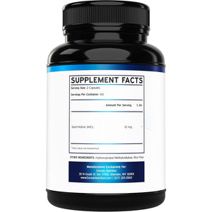 Spermidine Supplement (10Mg of 99% Spermidine 3HCL - Third Party Tested) 120 Capsules - Made in USA