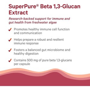 PURE SYNERGY Superpure Beta 1,3-Glucan Extract 500 Mg Supports Immune Health & Digestion (60 Capsules)