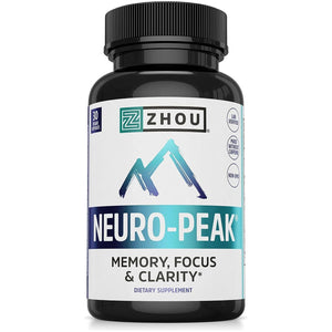 Zhou Neuro Peak Brain Support Supplement | Memory, Focus & Clarity Formula | 30 Vegcaps