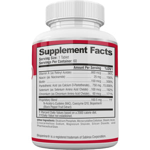 Acne Pills- Vitamin Supplements for Acne Treatment- Natural Clear Skin from Hormonal Cystic Pimples- 60 Tablets