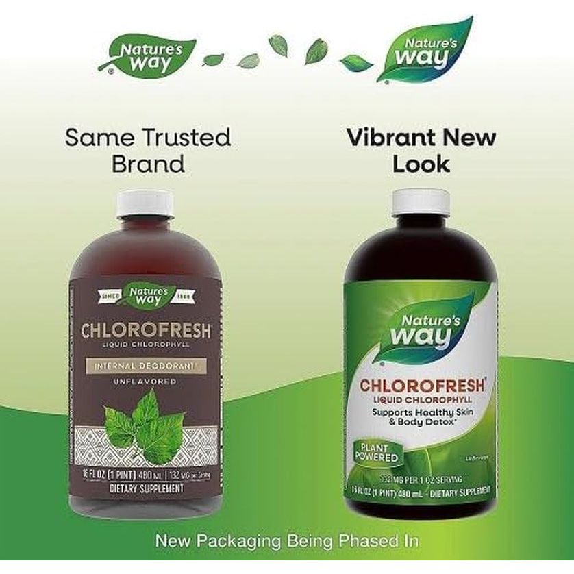 Nature'S Way Chlorofresh Liquid Chlorophyll Internal Deodorant, Unflavored 16 Oz