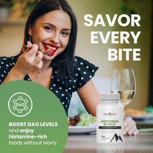 Premium Diamine Oxidase DAO Supplements Histamine Blocker - Made in USA - 30 Count