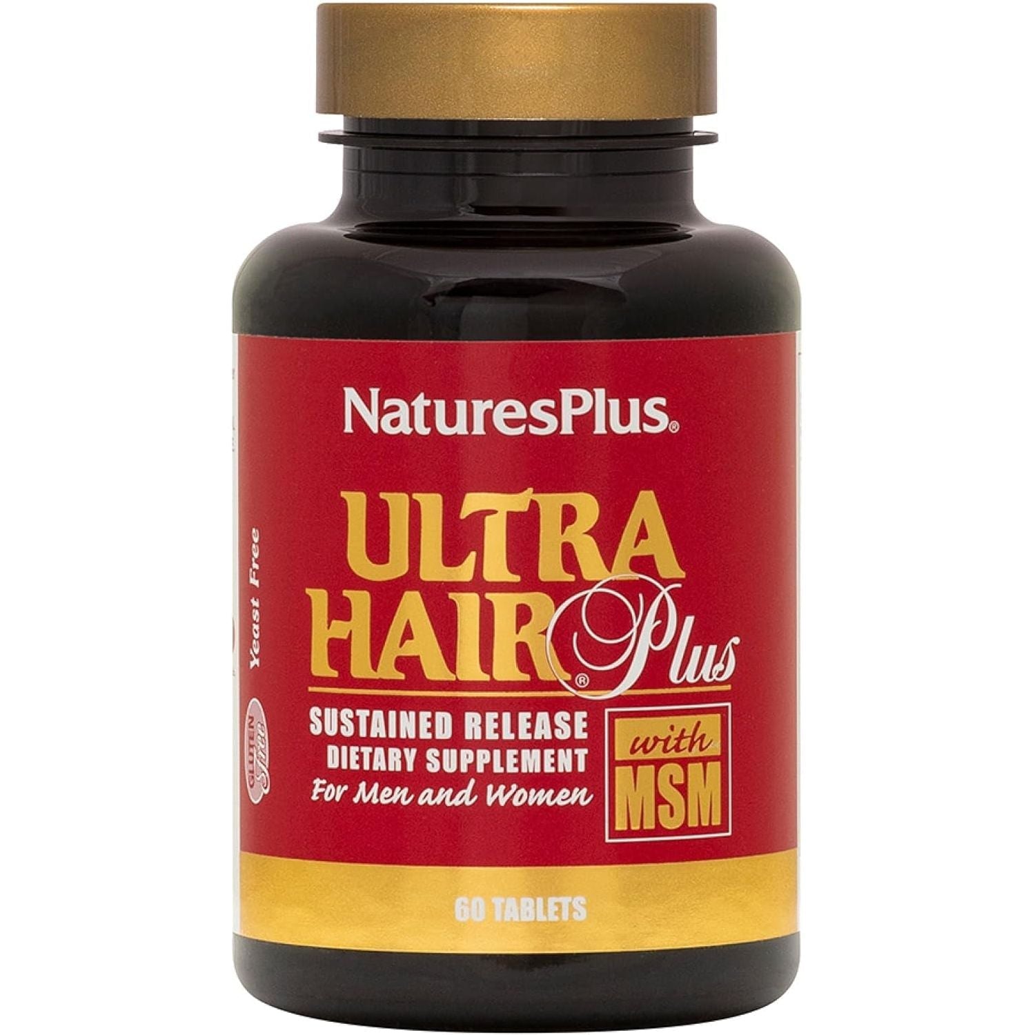 Natures plus Ultra Hair, Sustained Release - Natural Hair Growth Supplement for Men & Women 30 Servings