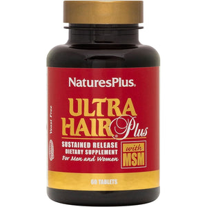 Natures plus Ultra Hair, Sustained Release - Natural Hair Growth Supplement for Men & Women 30 Servings