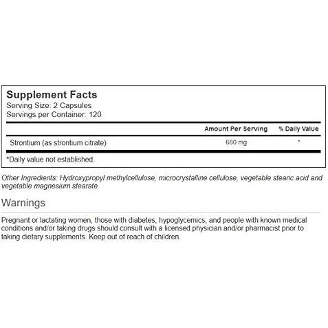 Vitacost Strontium - 680 Mg per Serving - 240 Vegetarian Capsules