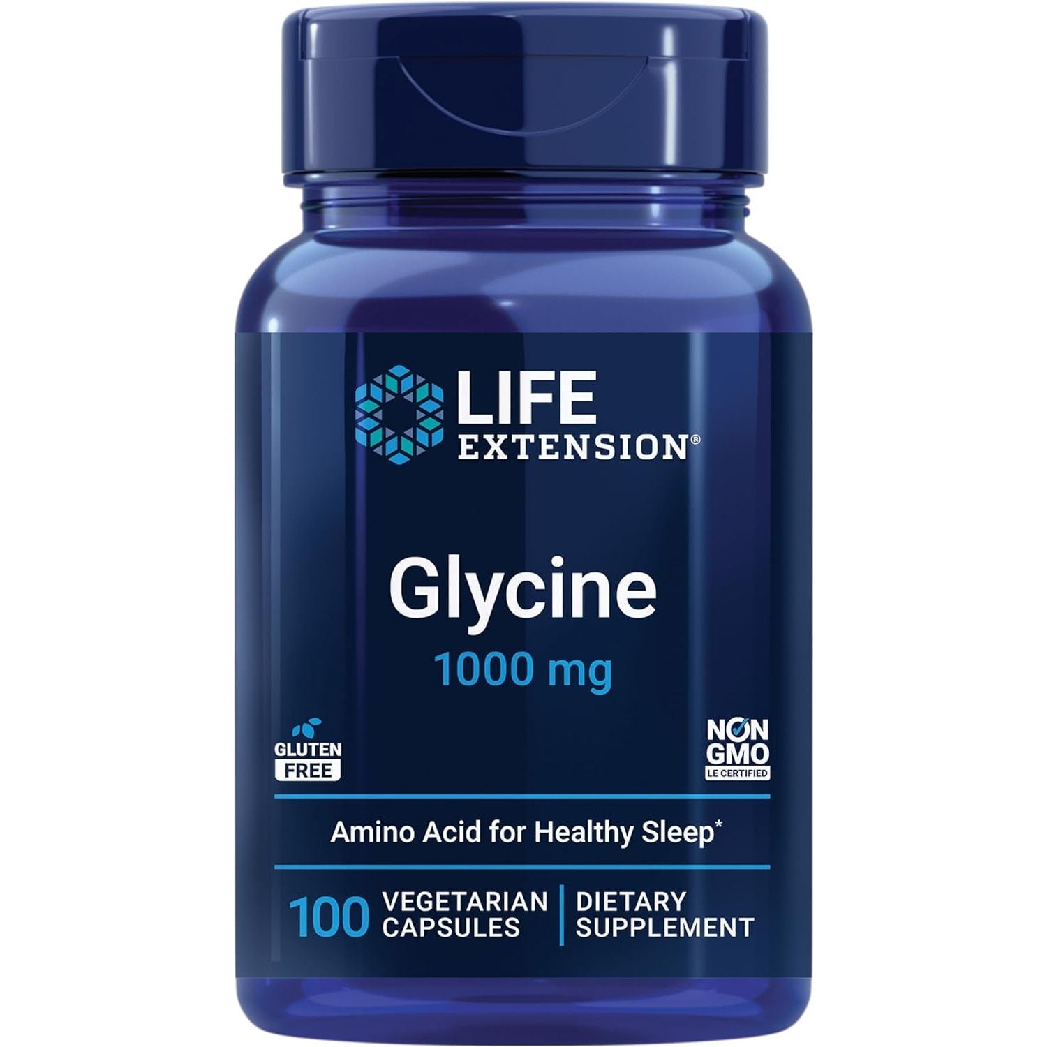 Life Extension Glycine, 1000 Mg, Amino Acid That Promotes Healthy Sleep, 100 Capsules
