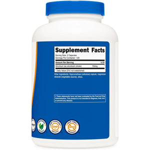 Nutricost Strontium Capsules 750Mg, 240 Capsules - Vegetarian, Non-Gmo, Gluten Free