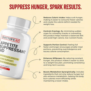 DRX Appetite Suppressant Weight Loss Pills for Women - New Belly Fat Burner - 60 Capsules