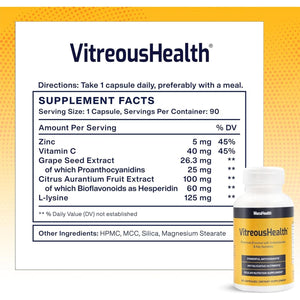 Macuhealth Vitreoushealth Evidence-Based Eye Supplement - 90 Capsules
