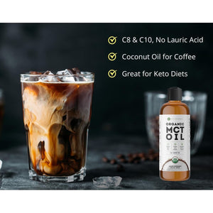 Kate Naturals MCT Oil for Coffee. Pure Coconut MCT C8 and C10 Oil (8Oz, Organic, Unflavored)