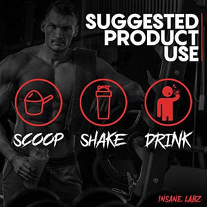 Insane Labz Possessed Low Stimulant Testosterone Boosting Pre Workout Powder, 30 Servings, Gummy Worm