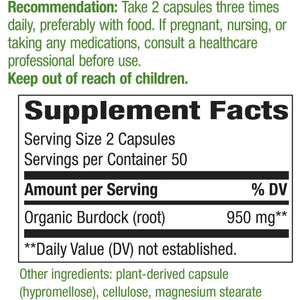 Nature'S Way Burdock Root, Traditional Joint Support*, 100 Vegan Capsules