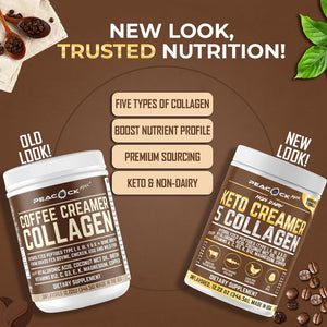 Peacock Max Collagen Keto Coffee Creamer Powder 12.2 Oz