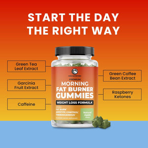 Morning Fat Burner Gummies | Weight Loss for Women & Men 60 Gummies