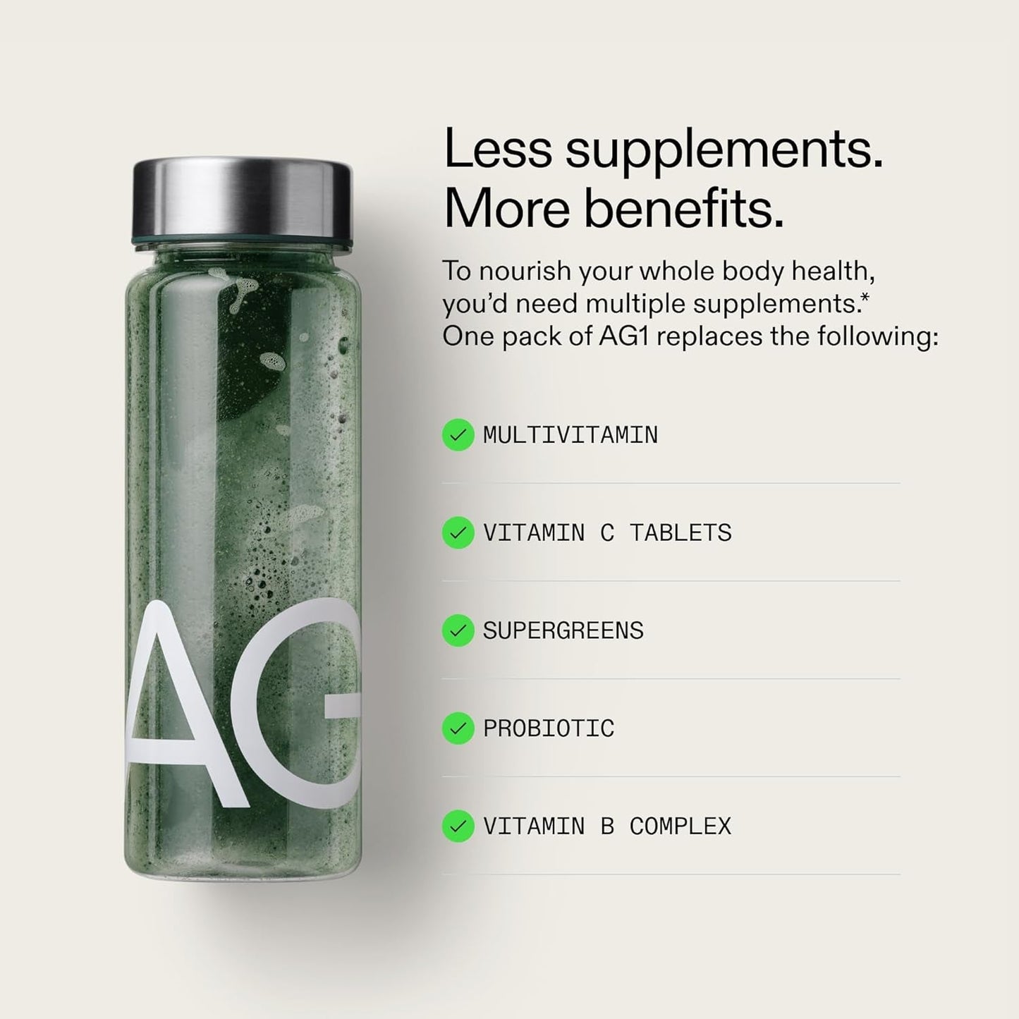AG1 Greens Powder Supplement | Improve Gut Health
