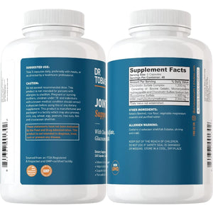 Dr. Tobias Joint Support Supplement with Glucosamine Chondroitin MSM, 240 Capsules