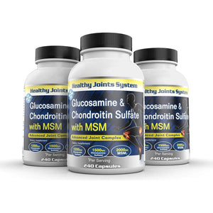 Healthy Joint System Glucosamine Chondroitin MSM Supplement for Joint & Bone Health - 240 Capsules
