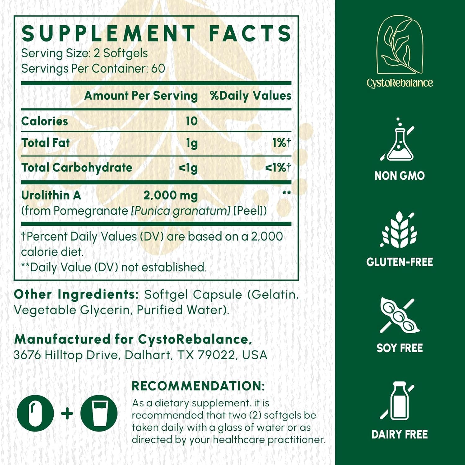 Urolithin A Supplement 2000MG - for Healthy Aging, Antioxidants and Mitochondrial Support - 120 Softgels/Servings