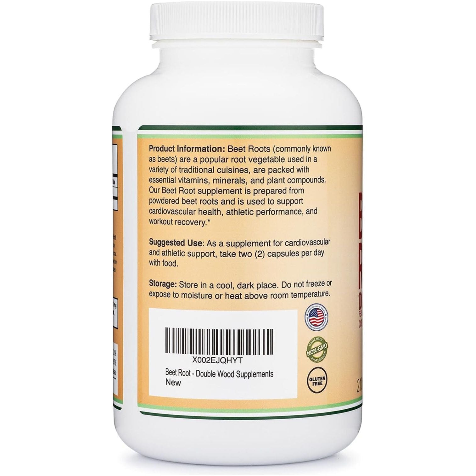 Beet Root Powder Capsules (Organic and Vegan) (210 Count, 1,000Mg per Serving) - Super Food from Beets with High Nitrate for Overall Health Support by Double Wood