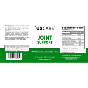 Uscare Joint Support Supplement with Glucosamine, Turmeric, Boswellia, MSM and More for Back, Knees, Hands