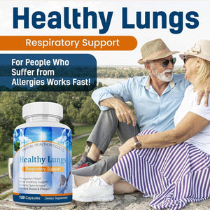Healthy Lungs - Improve Lung Function, Breathe Better, Stop Mucus, Phlegm and Allergies Quickly 120 Capsules.