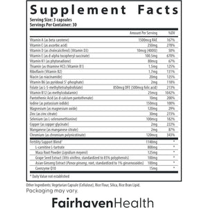 Fairhaven Health Fertilaid for Men | Male Fertility Support Includes L-Carnitine, Zinc, and Folate | 90 Capsules.