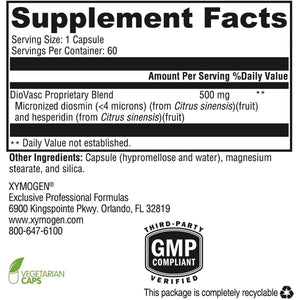 XYMOGEN Diovasc - Support for Healthy Veins, Capillaries, Blood Circulation (60 Capsules)