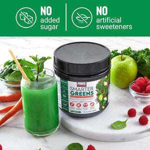 FORCE FACTOR Smarter Greens Superfoods + Energy Powder to Boost Energy & Support Digestion 30 Servings