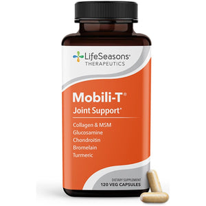 Lifeseasons Mobili-T - Joint Support Supplement - Glucosamine Chondroitin MSM Collagen Bromelain & Turmeric - 120 Capsules