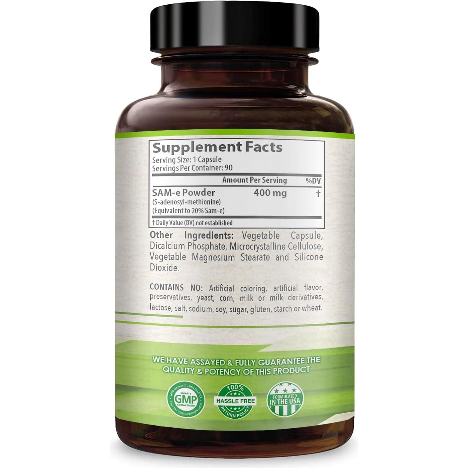 Healthy Way Sam-E - S-Adenosyl Methionine 400Mg, 90 Capsules Non GMO