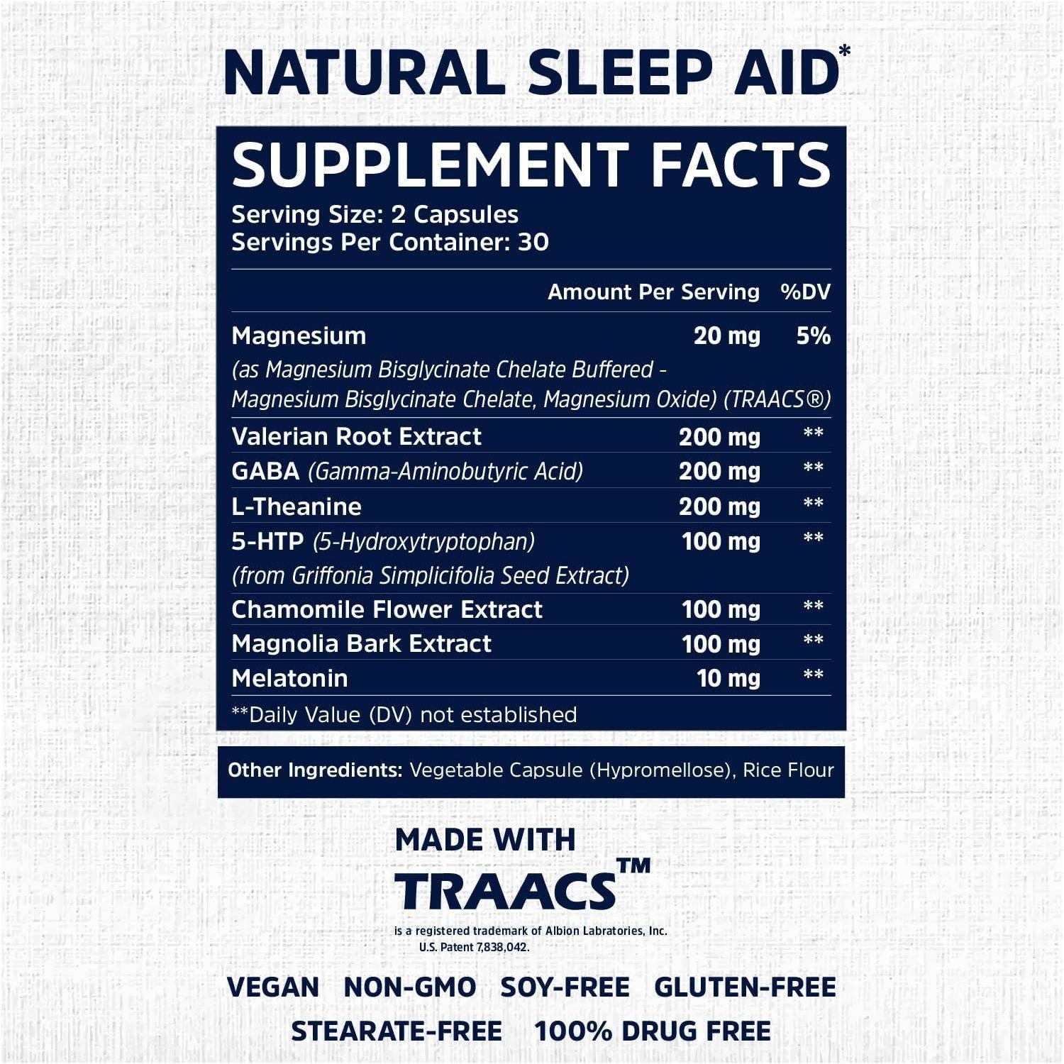 SLEEP FAIRY Natural Sleep Aid | Herbal Sleeping Pills | Vegan Capsules
