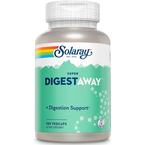 SOLARAY Super Digestaway Digestive Enzymes - Digestion & Nutrient Absorption Support - Lab Verified - 180 Vegcaps