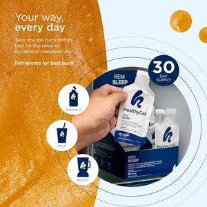 Healthycell REM Sleep - Sleep Aid Supplement for Adults 30 Gel Packs