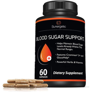 Premium Blood Sugar Support Supplement–Supports Healthy Blood Sugar Levels Already within Normal Range – 60 Capsules.