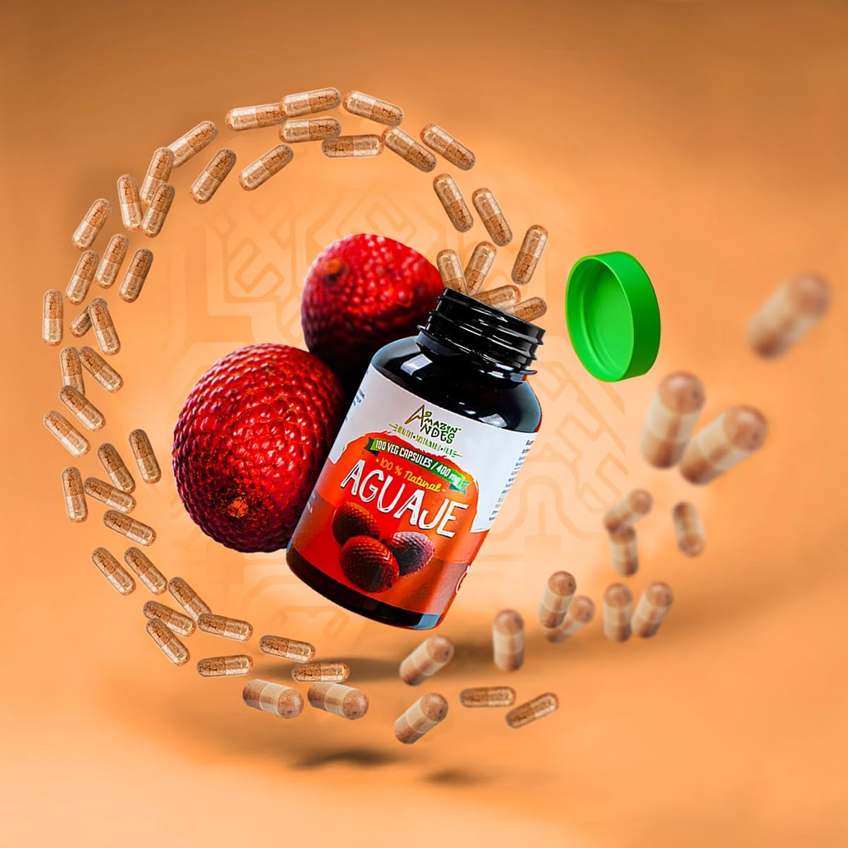 Amazon Andes Aguaje Capsules - Female Health Supporter and Hormone Balancer - 100 Pills (400Mg)